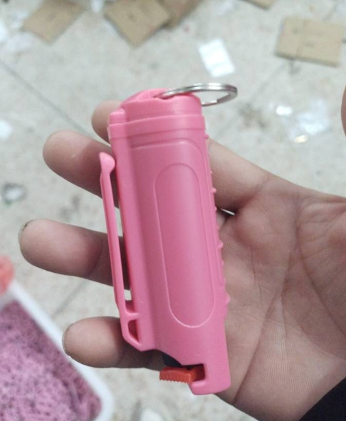 Palm Pepper Spray Shell ABS Spray Keychain